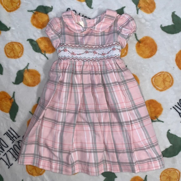 Laura Ashley Other - Laura Ashley London Embroidered Peter Pan Collard Smocked Dress